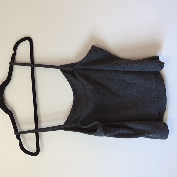 Madewell Brushed Rib Square-Neck Cami Top Gray - Size XL - Picture 10 of 10